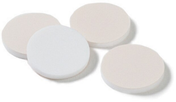 Septa, tan PTFE/Silikon tan PTFE/silicone, diam. × thickness 22&#160;mm × 3.2&#160;mm, for use with 20, 40, 60mL vial, pkg of 1000&#160;ea