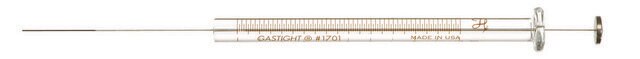 Hamilton&#174; TLC-Spritzen 1701, volume 10&#160;&#956;L, needle size 26s ga, needle type, fixed, needle L 51&#160;mm (2&#160;in.), coated tip