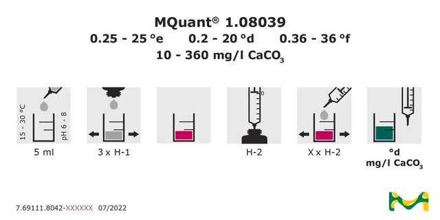 Gesamthärte-Test titrimetric, for use with MQUANT&#174;