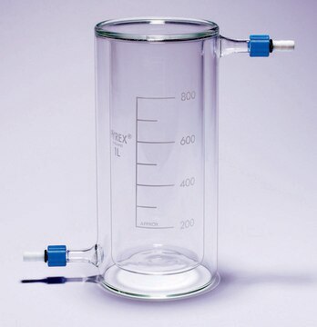 Pyrex&#174; Beakers, jacketed with PTFE screwthread 1000&#160;mL