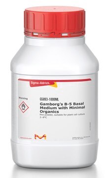 Gamborg’s B-5 Basal Medium with Minimal Organics fine powder, suitable for plant cell culture