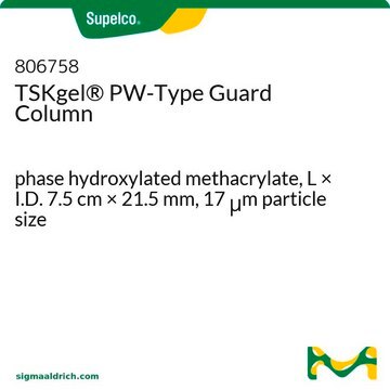 TSKgel&#174; PW-Type Guard Column phase hydroxylated methacrylate, L × I.D. 7.5&#160;cm × 21.5&#160;mm, 17&#160;&#956;m particle size