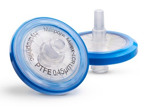 Millex&#174; hydrophiler PTFE-Spritzenvorsatzfilter pore size 0.45&#160;&#956;m, diam. 33&#160;mm, non-sterile