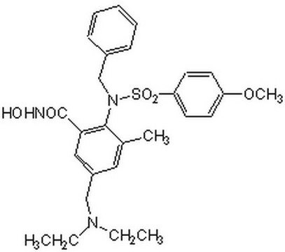 MMP-9-Inhibitor&nbsp;I MMP-9 Inhibitor I, CAS 1177749-58-4, is a cell-permeable, potent, and reversible MMP-9 Inhibitor (IC&#8325;&#8320; = 5 nM). At high concentration inhibits MMP-1 (IC&#8325;&#8320; = 1.05 &#181;M) &amp; MMP-13 (IC&#8325;&#8320; = 113 nM).