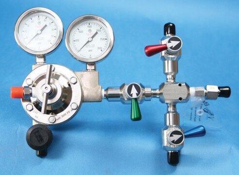 Aldrich&#174; corrosive gas regulator with electroless nickel-plated body and cross purge assembly inlet CGA 180