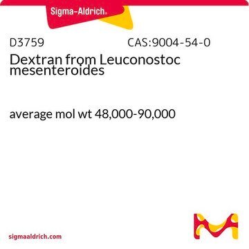 Dextran from Leuconostoc mesenteroides average mol wt 48,000-90,000