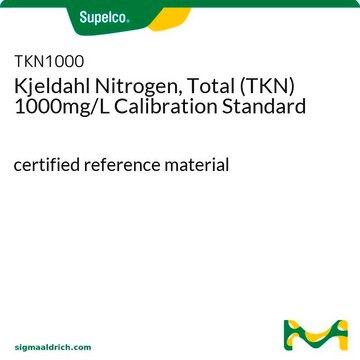 Kalibrierstandard für Kjeldahl-Stickstoff, Gesamtgehalt (TKN) 1000mg/l certified reference material