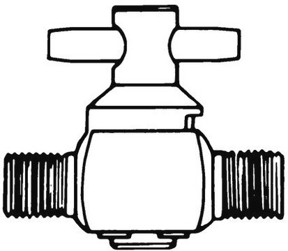 2-way valve, 1/4 x 1/4in. NPTM Beer, Bottled Water, Cosmetics, Pharmaceutical Products Analysis, Bioburden Testing, Water Monitoring