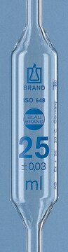 BRAND&#174; BLAUBRAND&#174; bulb pipette, calibrated to deliver (TD, EX) capacity 4&#160;mL, one mark