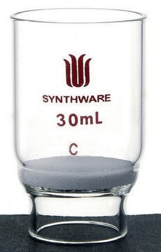 Synthware&#8482; Gooch low form crucible 30 mL, frit O.D. 30&#160;mm, porosity: coarse