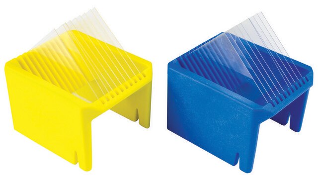 Wash-N-Dry&#8482; coverslip rack blue, holds 10 slipcover sizes including 18, 22 and 25 mm