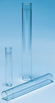 Pyrex&#174; glass test tubes without rim, medium wall O.D. × L 16&#160;mm × 150&#160;mm, wall thickness 1.2&#160;mm