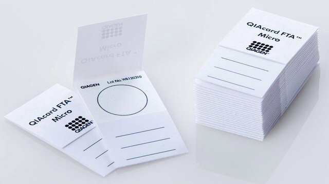 QIAcard&#8482; FTA-&#8482; Karten ohne Anzeige micro, 1 sample area per card, pkg of 25 cards