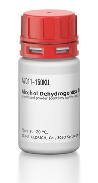 Alcohol Dehydrogenase from Saccharomyces cerevisiae &#8805;300&#160;units/mg protein, lyophilized powder (contains buffer salts), Mw 141-151&#160;kDa