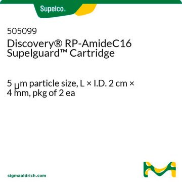 Discovery&#174; RP-AmideC16 Supelguard&#8482; Cartridge 5&#160;&#956;m particle size, L × I.D. 2&#160;cm × 4&#160;mm, pkg of 2&#160;ea