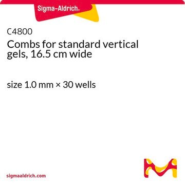 Kämme für vertikale Standardgels, Breite 16,5&nbsp;cm size 1.0&#160;mm × 30&#160;wells