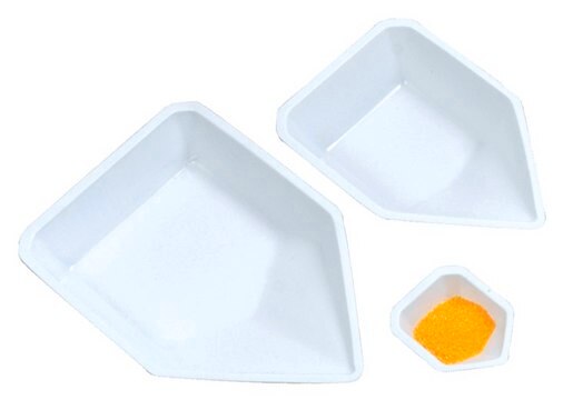 Pour Boat Weighing Dishes medium, white polystyrene (Anti-static), pk of 500