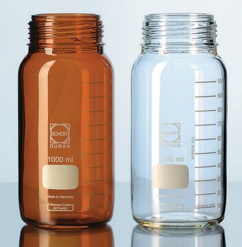 Duran&#174; bottle wide neck GLS 80 without caps amber glass, capacity 2,000&#160;mL