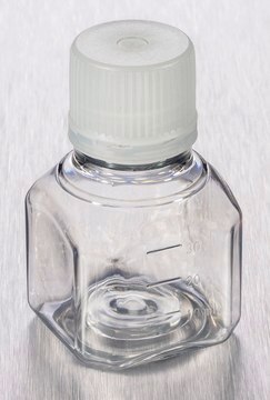 Corning&#174; PET storage bottles octagonal clear PET, sterile, capacity 30&#160;mL, natural screw cap, case of 120