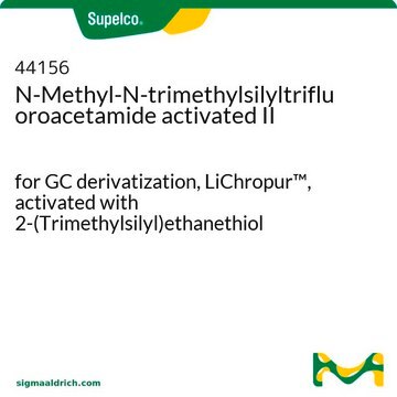 N-Methyl-N-trimethylsilyltrifluoroacetamide activated II for GC derivatization, LiChropur&#8482;, activated with 2-(Trimethylsilyl)ethanethiol