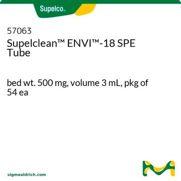 Supelclean&#8482; ENVI&#8482;-18 SPE-Röhrchen bed wt. 500&#160;mg, volume 3&#160;mL, pkg of 54&#160;ea