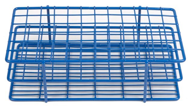 Coated Wire Tube Rack to hold, 72 x 13 mm tubes, blue