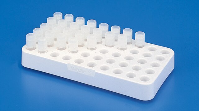 Rack for Nalgene&#174; cryogenic vials Holds 50 vials in a 5 × 10 array