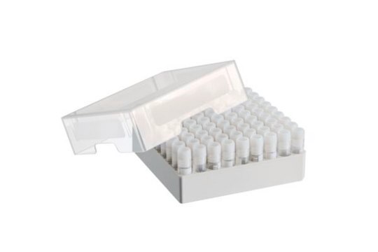 Storage Box for Eppendorf&#174; Tubes size 9 × 9, 81 screw cap (cryo.) tubes 1-2 mL