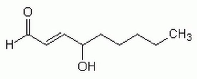 4-Hydroxynonenal 4-Hydroxynonenal, CAS 75899-68-2, is a major aldehyde product formed by peroxidation of &#969;-6-unsaturated fatty acids that is regarded as a specific marker of lipid peroxidation.