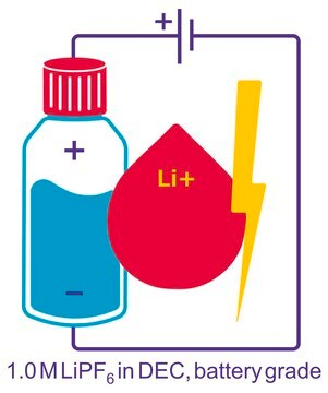 Lithium hexafluorophosphate solution in diethyl carbonate, 1.0 M LiPF6 in DEC, battery grade