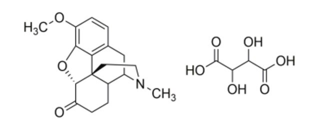 Hydrocodone bitartrate salt hemi(pentahydrate) certified reference material, pharmaceutical secondary standard