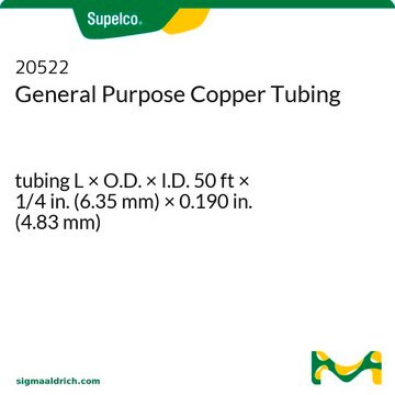 Allzweckkupferrohre tubing L × O.D. × I.D. 50&#160;ft × 1/4&#160;in. (6.35&#160;mm) × 0.190&#160;in. (4.83&#160;mm)