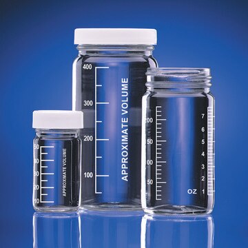 Graduated Valumetric&#8482; bottles polypropylene cap (with PTFE-faced liner), capacity 250&#160;mL (8&#160;oz)