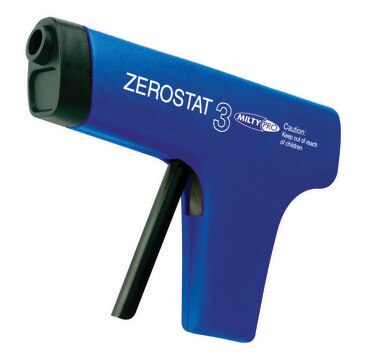 Zerostat Antistatik-Instrument keeps film, glass, and plasticware dust and lint-free