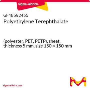 Polyethylene Terephthalate (polyester, PET, PETP), sheet, thickness 5&#160;mm, size 150 × 150&#160;mm