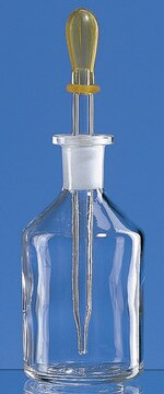 BRAND&#174; glass dropping bottle with dropping pipette and rubber teat capacity 100&#160;mL, clear soda-lime glass