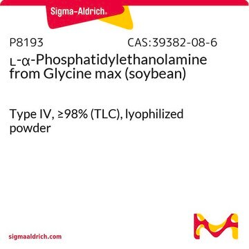 L-&#945;-Phosphatidylethanolamine from Glycine max (soybean) Type IV, &#8805;98% (TLC), lyophilized powder