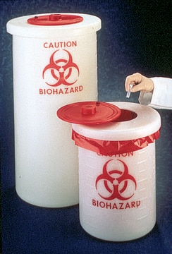 Biohazard waste container capacity 57&#160;L (15&#160;gal)