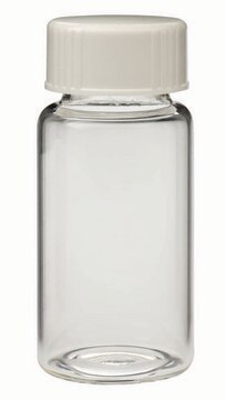 WHEATON&#174; liquid scintillation vial with attached foil lined urea cap, glass lips on vial transparent borosilicate glass glass, capacity (20&#160;mL), screw cap