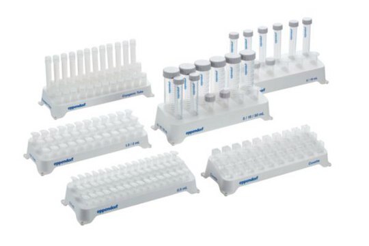 Eppendorf&#174; Cuvette Rack Holds 30 x cuvettes, 3 rows of 10 wells each, pkg of 2&#160;pieces, white, Autoclavableautoclavable