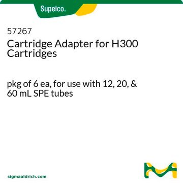 Cartridge Adapter for H300 Cartridges pkg of 6&#160;ea, for use with 12, 20, &amp; 60 mL SPE tubes