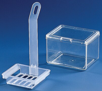 BRAND&#174; transparent plastic staining trough with two lids PMP, L × W × H 101&#160;mm × 83&#160;mm × 70&#160;mm