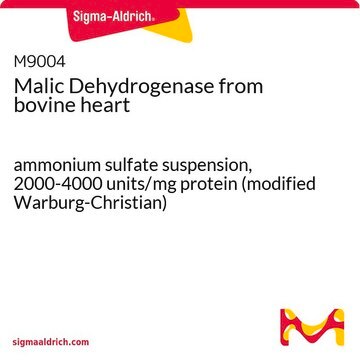 Malic Dehydrogenase from bovine heart ammonium sulfate suspension, 2000-4000&#160;units/mg protein (modified Warburg-Christian)