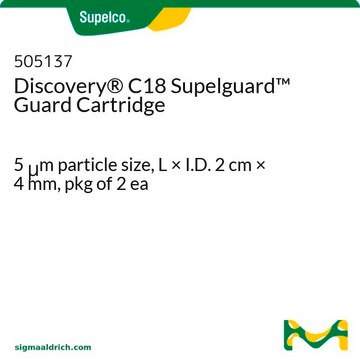 Discovery&#174; C18 Supelguard&#8482; Guard Cartridge 5&#160;&#956;m particle size, L × I.D. 2&#160;cm × 4&#160;mm, pkg of 2&#160;ea