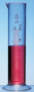 BRAND&#174; graduated cylinder low form embossed scale volume 100&#160;mL, polypropylene