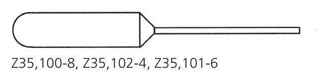 Vollpipette, Polyethylen narrow stem, large bulb, draw 7.7&#160;mL, non-sterile