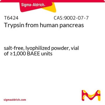 Trypsin from human pancreas salt-free, lyophilized powder, vial of &#8805;1,000&#160;BAEE units