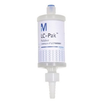 LC-Pak Endfilter Placed at the point of dispense of Direct-Q&#174;, Milli-Q&#174; Direct / Reference, Simplicity&#174; and Synergy&#174; systems, Designed for trace and ultra-trace organic analysis by HPLC, UHPLC, LC-MS, and LC-MS/MS