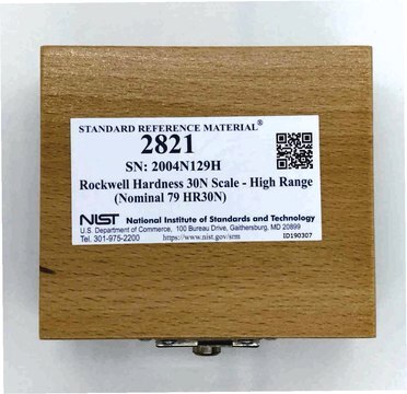 Rockwell-Härte 30N-Skala NIST&#174; SRM&#174; 2821, high range (nominal 79 HR30N)