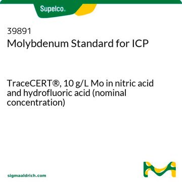 Molybdän Standard für ICP TraceCERT&#174;, 10&#160;g/L Mo in nitric acid and hydrofluoric acid (nominal concentration)